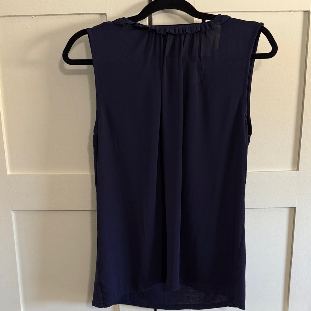 LOFT Navy Sleeveless Blouse